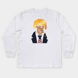 Trump as Orwell's INGSOC Kids Long Sleeve T-Shirt